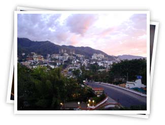 Downtown Puerto Vallarta at Sunset